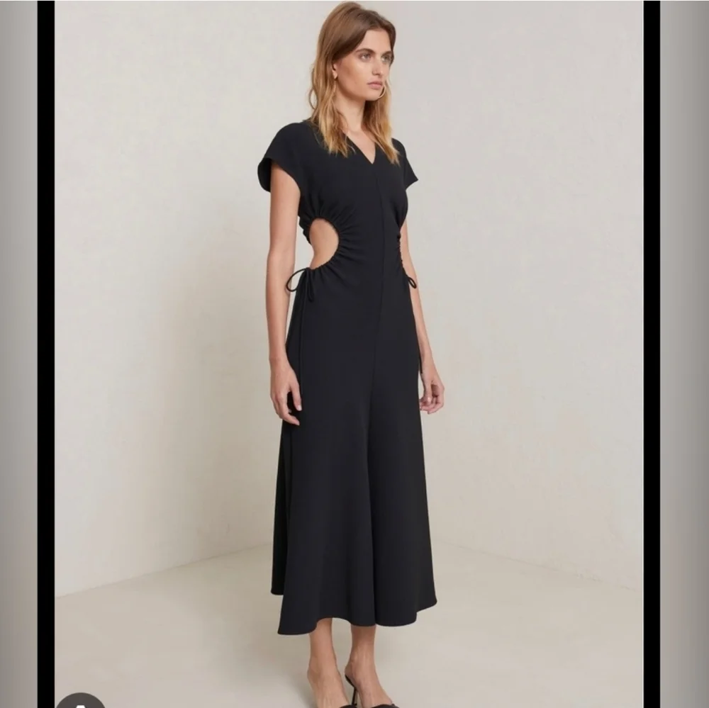 A.L.C. Black Midi Dress - Picture 1 of 9